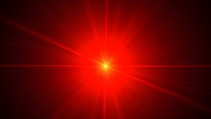 Vibrant red sunburst with radiating lines