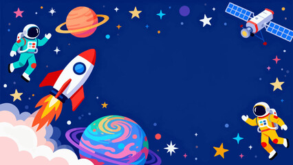 Space astronauts rocket planet stars © RW