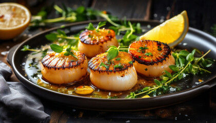Grilled Scallops With Fresh Herbs And Citrus Zest A Culinary Delight For Seafood Lovers