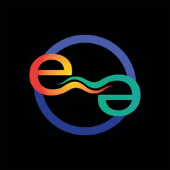 letter EE logo design and font EE vector concept symbol