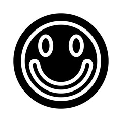 Fototapeta premium smile glyph icon
