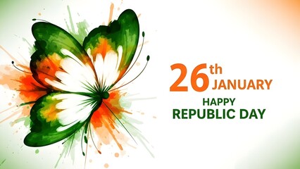 Republic day celebration with butterfly design