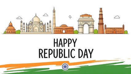 Happy republic day india celebration background