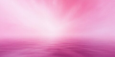 tranquil pink seascape with soft glowing horizon and calm reflective water, dreamy pastel sky conveying peaceful stillness