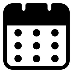 Calendar icon for date, schedule and planning