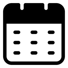 Calendar icon for date, schedule and planning