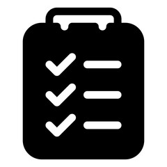 Clipboard checklist icon for task, workflow and management