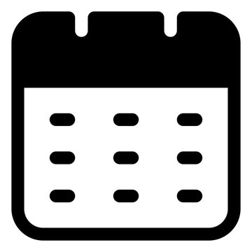 Calendar icon for date, schedule and planning