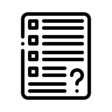 answer sheet line icon