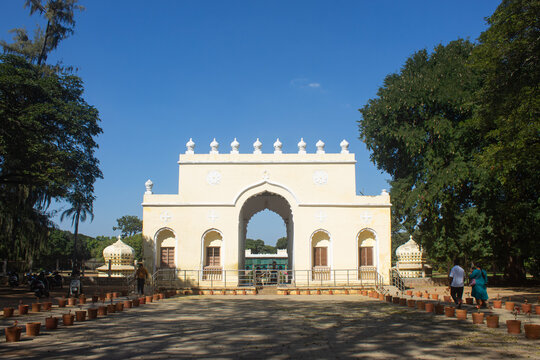 India, Karnataka, Mysuru, Beautiful View Through of Gumbaz E Shahi, Late 18th Century Monument, Srirangapatna.