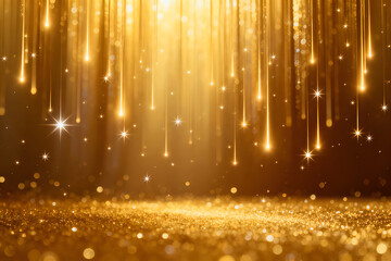 Luxury Golden Sparkle Abstract Background