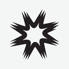 Obraz premium Abstract black starburst design element