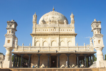 Obraz premium India, Karnataka, Mysuru, Beautifully Captured Different Angles of Gumbaz-e-Shahi, The Tipu Sultan Resting Place, .Srirangpatana.