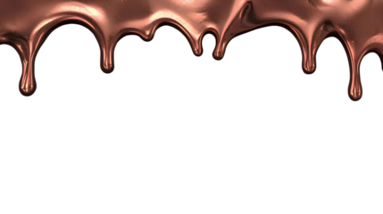 背景素材 垂れる銅のフレーム PNG Background Copper Liquid Dripping Paint Frame （Generative AI）
