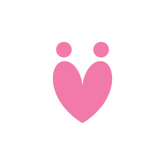 abstract heart logo icon