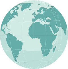 world map on white background