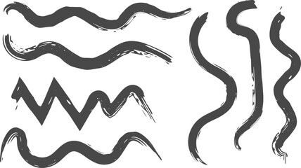 vector illustration of a set of black and white masks