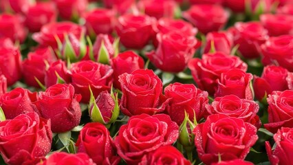 Exquisite bloom of vibrant red roses offering elegance and natural beauty perfect for floral