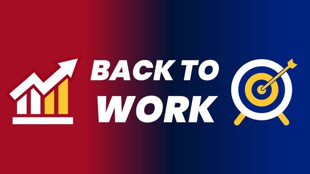Back to Work: Business Growth, Goal Achievement, and Success Concept Animation