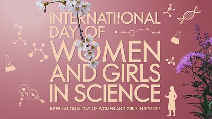 International day of women and girls in science celebration design