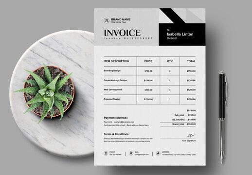 Invoice Design Layout