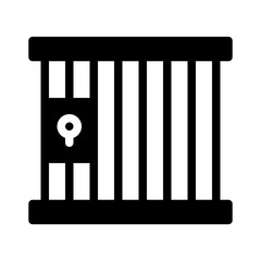 jail cell glyph icon