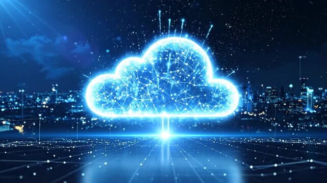 Cloud Computing Technology - Digital Transformation and Data Storage.