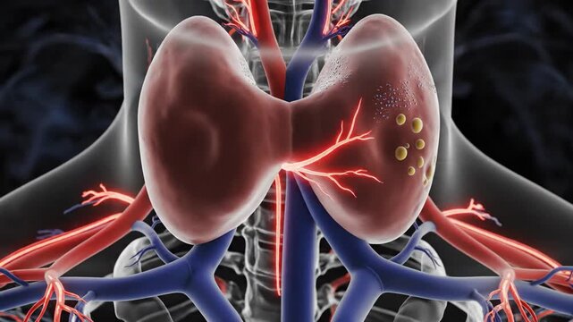 3D Animation of Thyroid Gland and Surrounding Blood Vessels