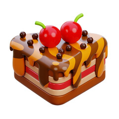 3d cake illustration