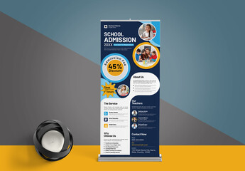 School Admission Roll Up Banner Template