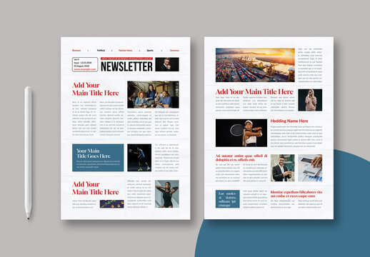 Newsletter Template Layout