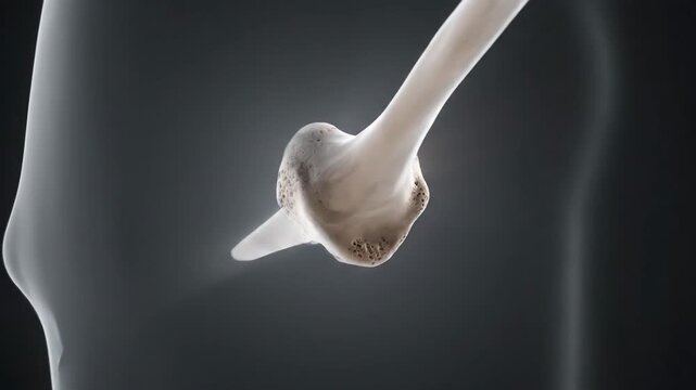 3D animation of the styloid process of the temporal bone with orbiting camera