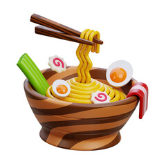 3d ramen illustration