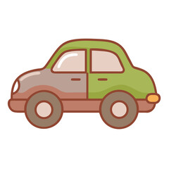 Fototapeta premium Colorful small car