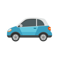 Fototapeta premium Blue compact car illustration