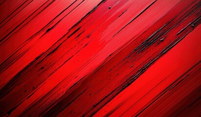 Diagonal red and black painted brush strokes with glossy texture conveying intense dynamic energy