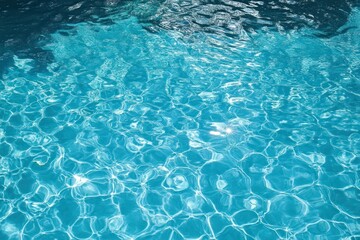 Fototapeta premium sunlit turquoise water surface with gentle ripples and sparkling reflections, calm and refreshing