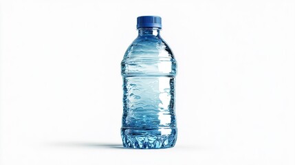 Pure Drinking Water Bottle Isolated on White Background