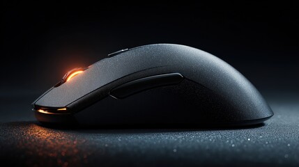 Gaming Mouse with RGB LED Lighting &ndash; Modern Computer Peripheral on Dark Background