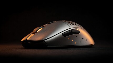 Gaming Mouse with RGB LED Lighting &ndash; Modern Computer Peripheral on Dark Background