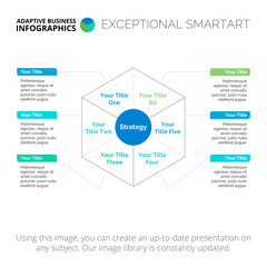 Six Parts Diagram Template