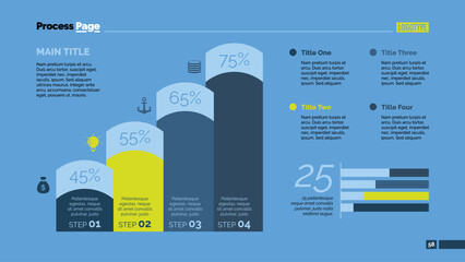 Four Vertical Bars Slide Template