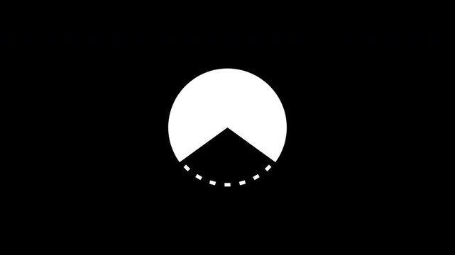 Light 70% pie chart minimal animation motion graphics transparent background