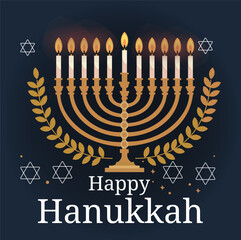 vector illustration of a flat design Khanukkah