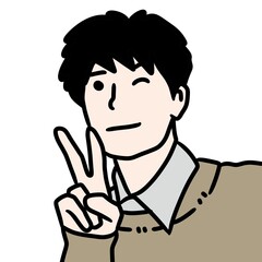 Obraz premium illustration of a man in suit