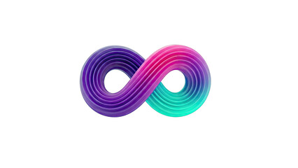 3D Infinity Symbol with Gradient Colors