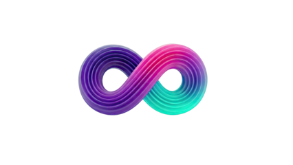 3D Infinity Symbol with Gradient Colors
