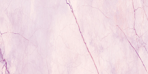 A close up view of a light pink marble surface with delicate reddish purple veining patterns throughout