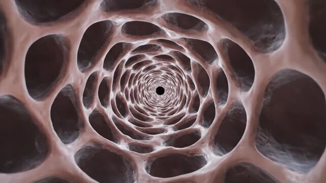 Microscopic View of Mastoid Air Cells and Temporal Bone Structure