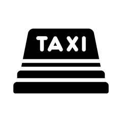 taxi glyph icon